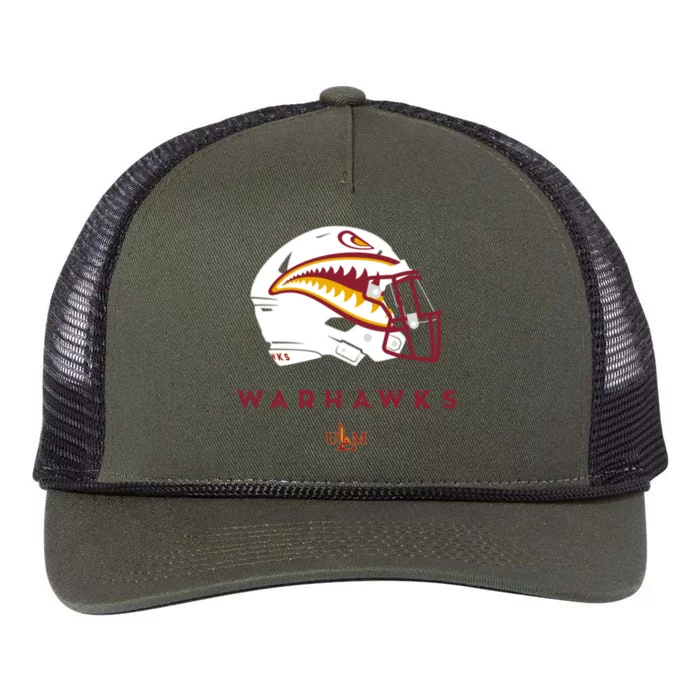 Louisiana Monroe Ulm Warhawks All Season Football Helmet Retro Rope Trucker Hat Cap