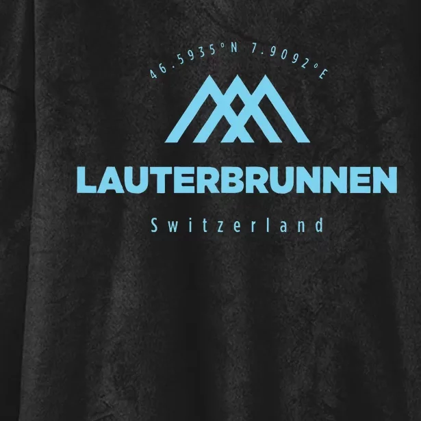 Lauterbrunnen Mountain Vacation Skiing Switzerland Hooded Wearable Blanket