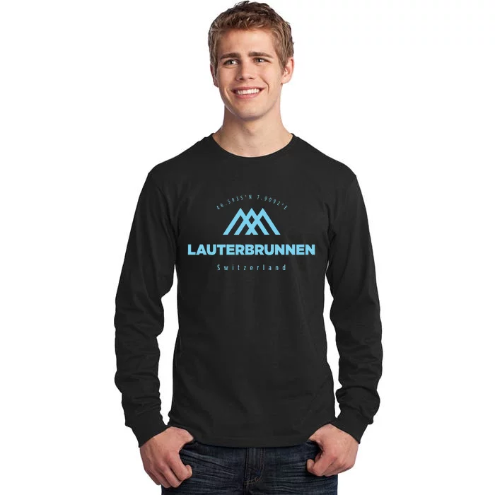 Lauterbrunnen Mountain Vacation Skiing Switzerland Tall Long Sleeve T-Shirt