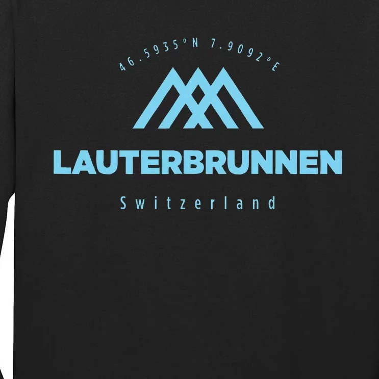 Lauterbrunnen Mountain Vacation Skiing Switzerland Tall Long Sleeve T-Shirt