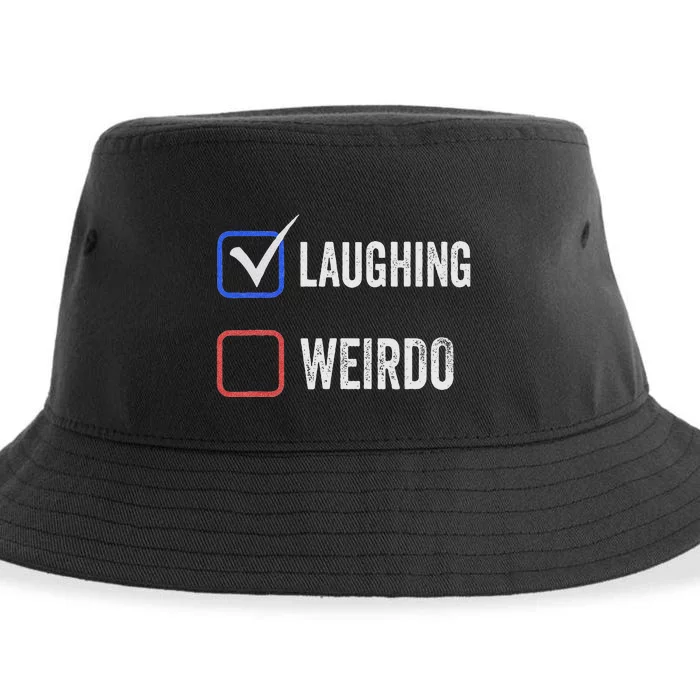 Laughing Madam Vs Weirdo Vote Kamala Harris For President Sustainable Bucket Hat