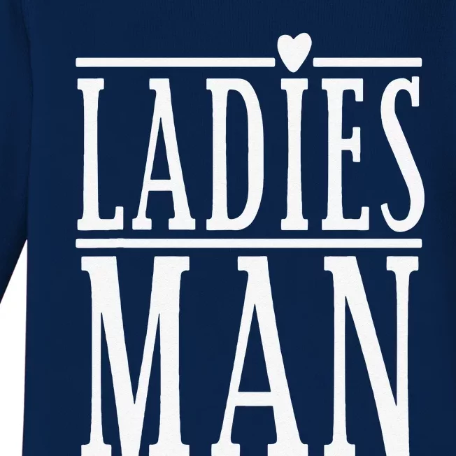 Ladies Man Valentine's Days Baby Long Sleeve Bodysuit