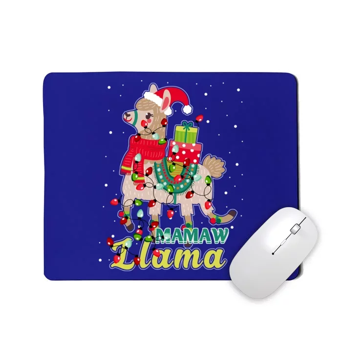 Llama Mamaw Wear Santa Hat Xmas Pajama Outfit Funny Gift Cool Gift Mousepad