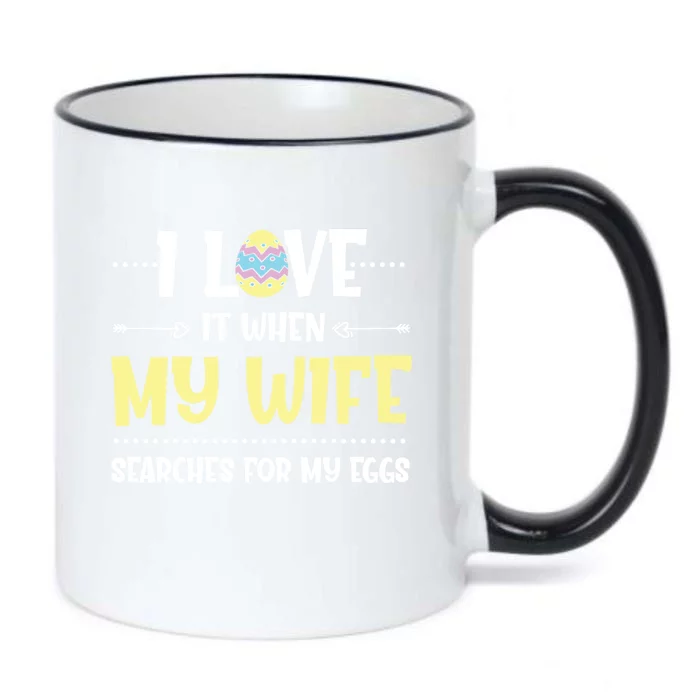 Love My Wife Happy Easter Husband Egg Funny Adult Humor Dad Gift Black Color Changing Mug