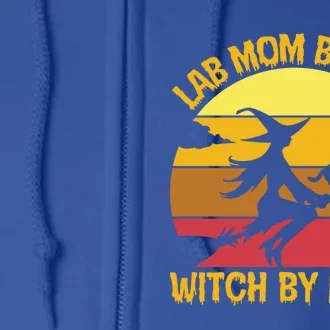 Lab Mom Witch Halloween Labrador Retriever Mama Gift Full Zip Hoodie