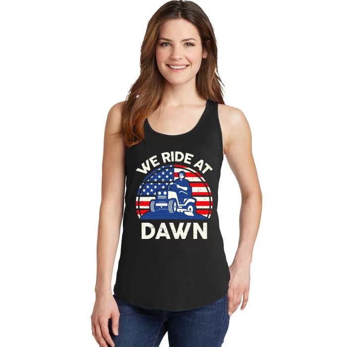 Lawn Mowing We Ride At Dawn Lawn Mower Ladies Essential Tank