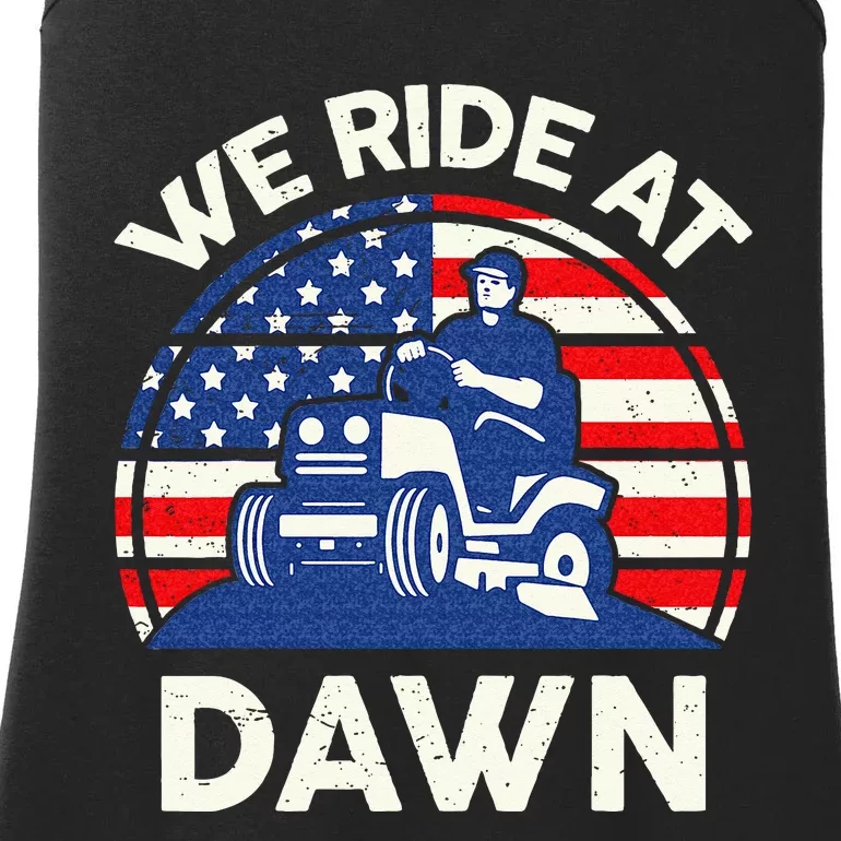 Lawn Mowing We Ride At Dawn Lawn Mower Ladies Essential Tank