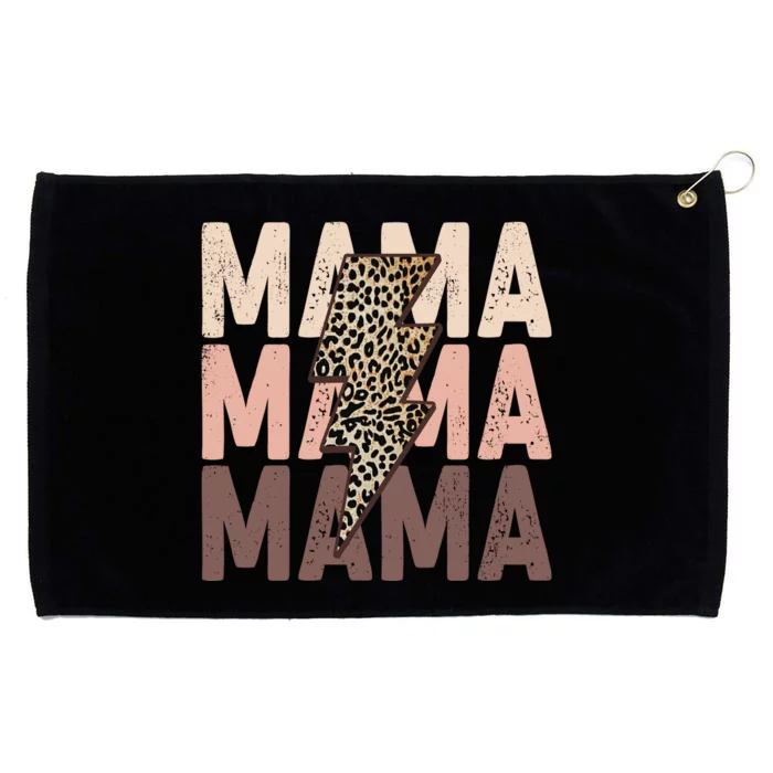 Leopard Mama With Thunder Bolt Lightning Bolt Grommeted Golf Towel