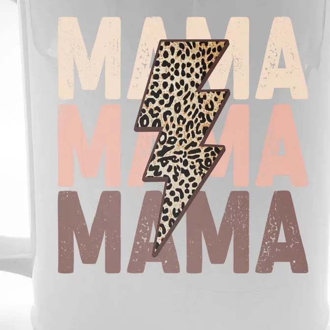 Leopard Mama With Thunder Bolt Lightning Bolt Front & Back Beer Stein