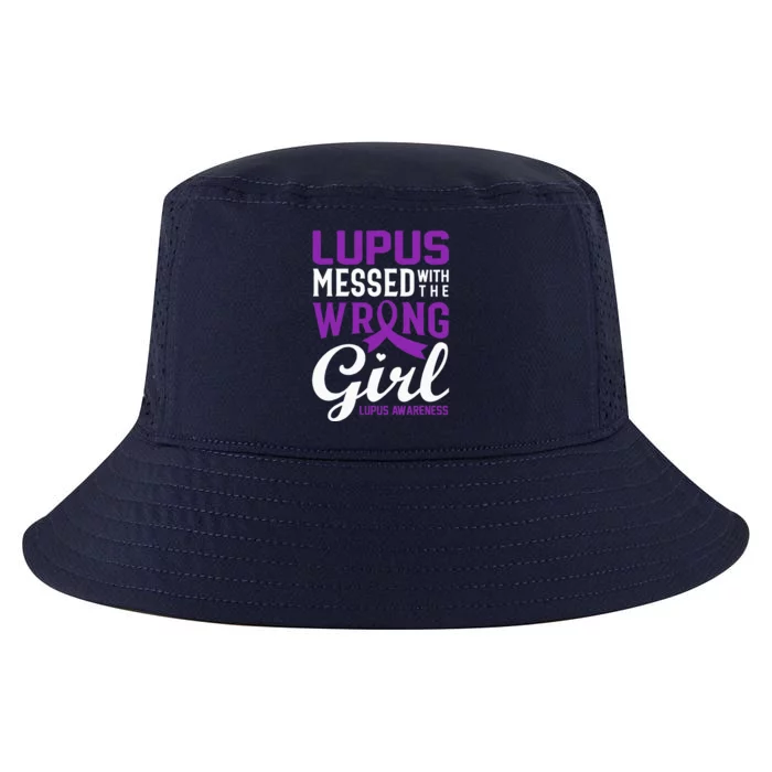 Lupus Messed With The Wrong Girl Lupus Awareness Support Cool Comfort Performance Bucket Hat