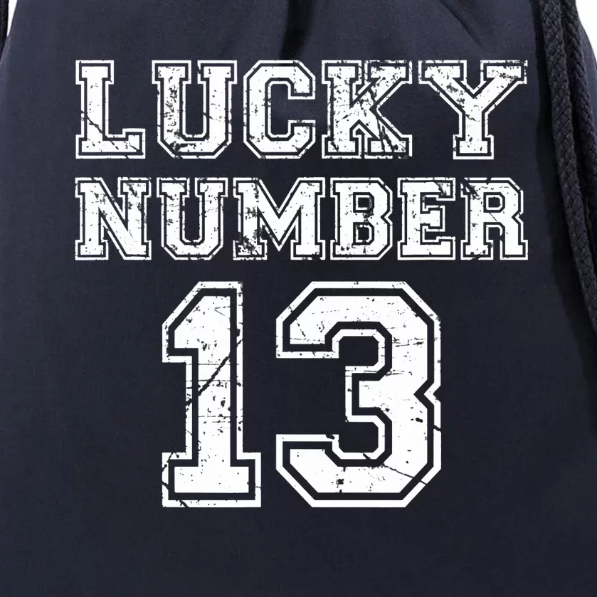 Lucky Number 13 Drawstring Bag