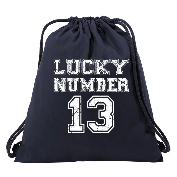 Lucky Number 13 Drawstring Bag