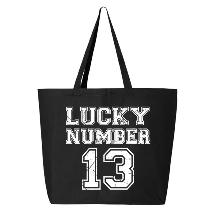 Lucky Number 13 TShirt 25L Jumbo Tote