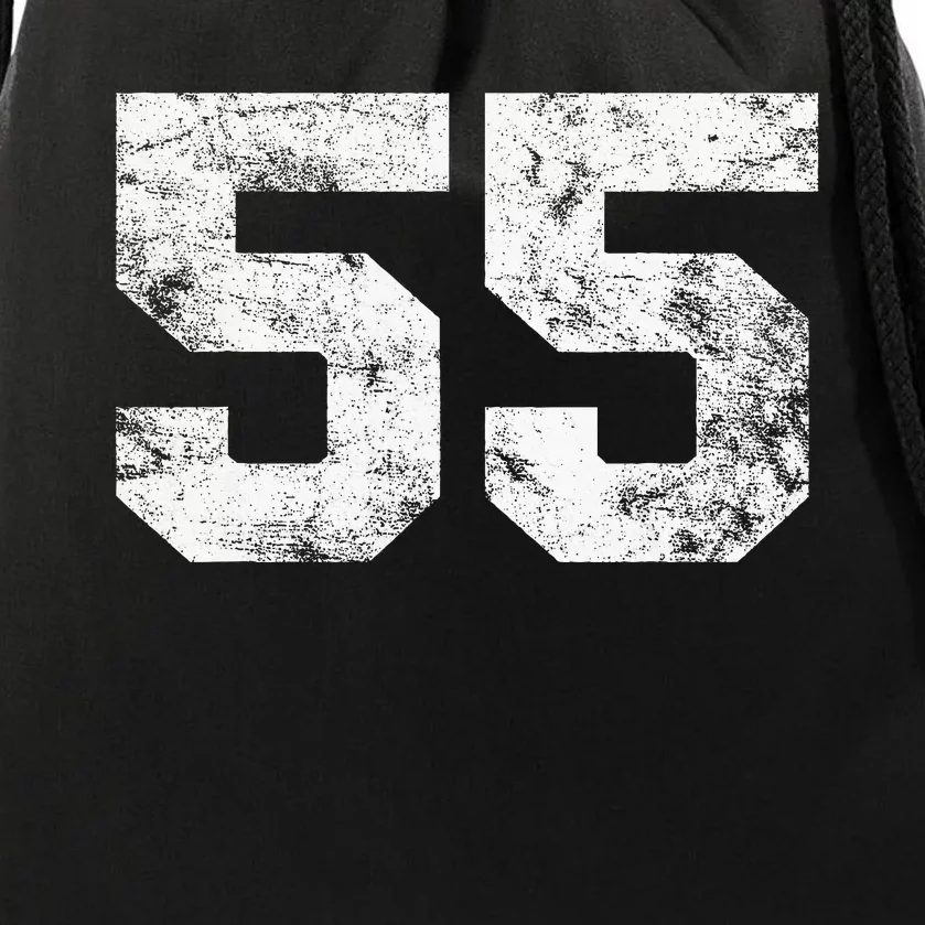 Lucky Number 55 Birthday Sports Player Team Athlete Drawstring Bag