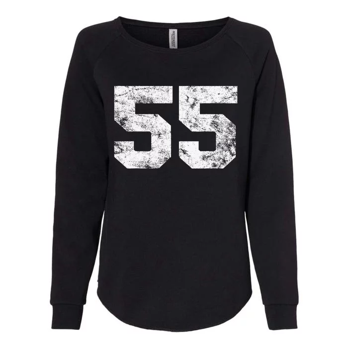 Lucky Number 55 Birthday Sports Player Team Athlete Womens California Wash Sweatshirt