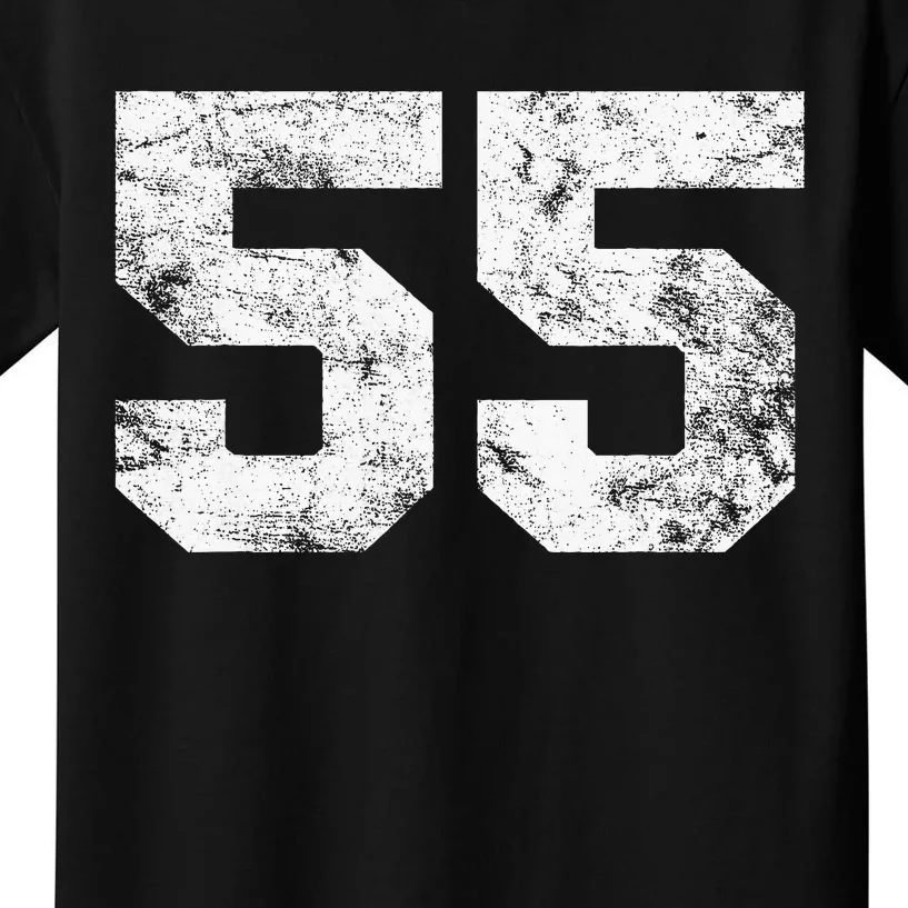 Lucky Number 55 Birthday Sports Player Team Athlete Kids T-Shirt