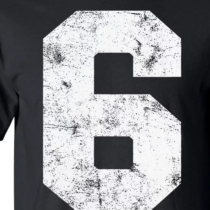 Lucky Number 6 Birthday Sports Player Team Athlete Tall T-Shirt