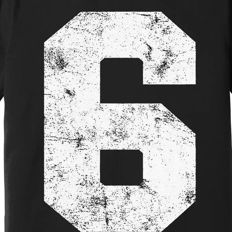 Lucky Number 6 Birthday Sports Player Team Athlete Premium T-Shirt