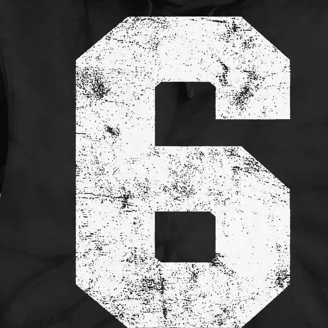 Lucky Number 6 Birthday Sports Player Team Athlete Tie Dye Hoodie