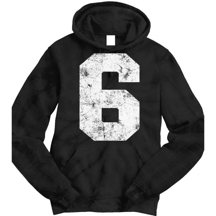 Lucky Number 6 Birthday Sports Player Team Athlete Tie Dye Hoodie