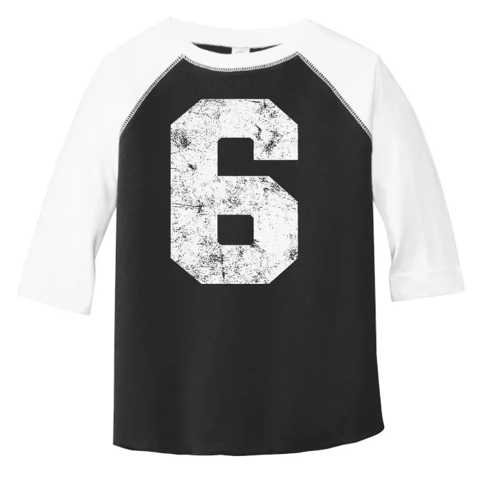 Lucky Number 6 Birthday Sports Player Team Athlete Toddler Fine Jersey T-Shirt