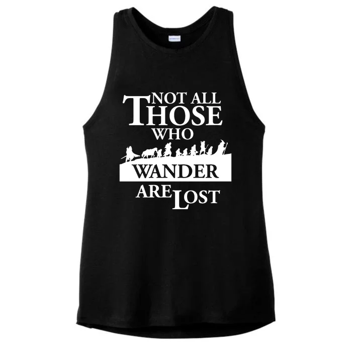 LOTR Not All Those Who Wander Are Lost Ladies Tri-Blend Wicking Tank