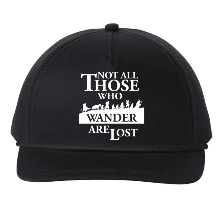 LOTR Not All Those Who Wander Are Lost Snapback Five-Panel Rope Hat