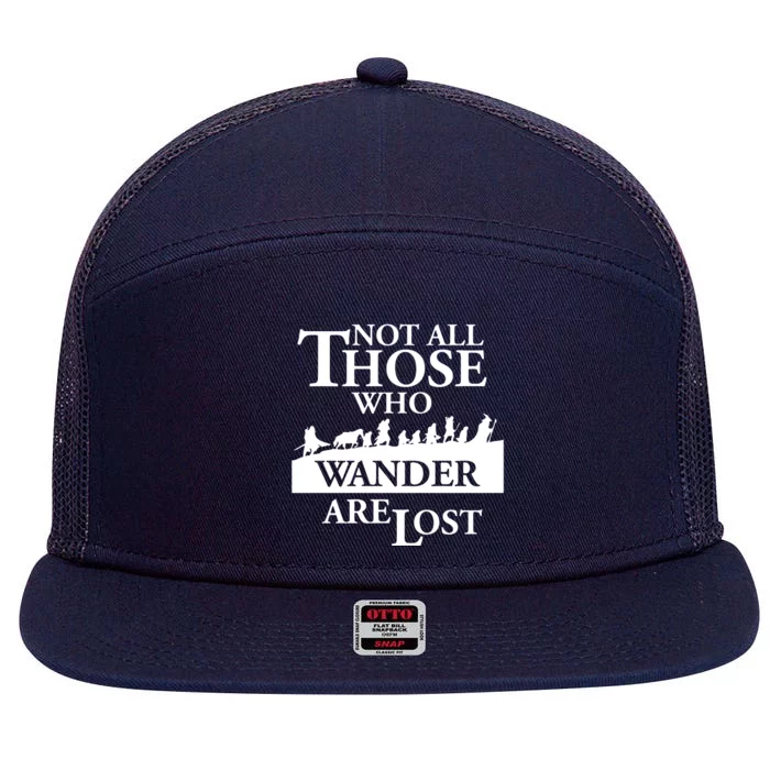 LOTR Not All Those Who Wander Are Lost 7 Panel Mesh Trucker Snapback Hat