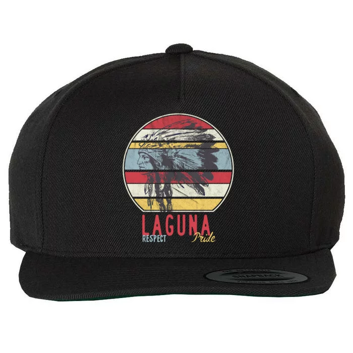 Laguna Native American Indian Tribe Respect Pride Retro Sun Gift Wool Snapback Cap