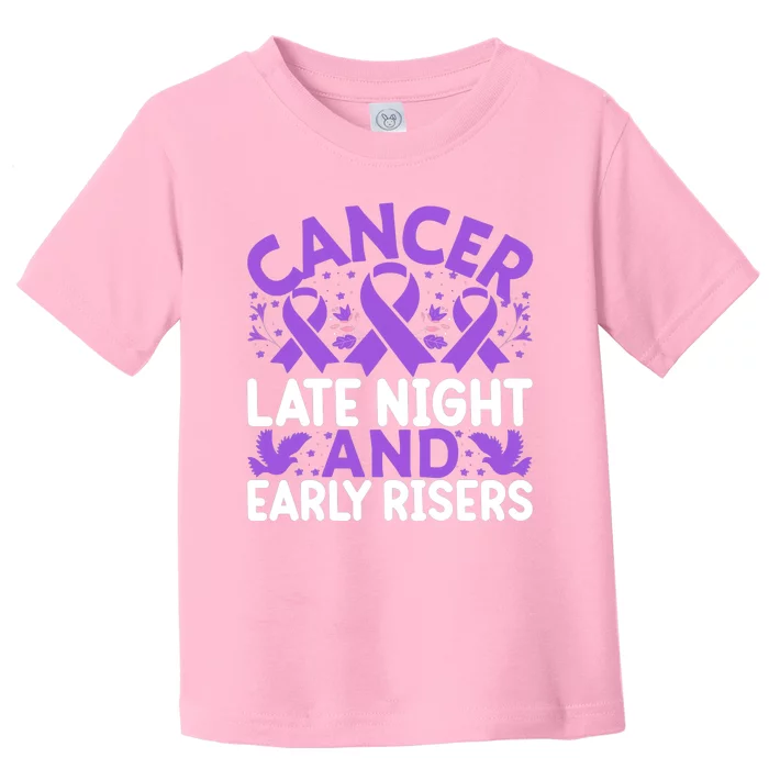 Late Night And Early Risers Breast Cancer Awareness Toddler T-Shirt