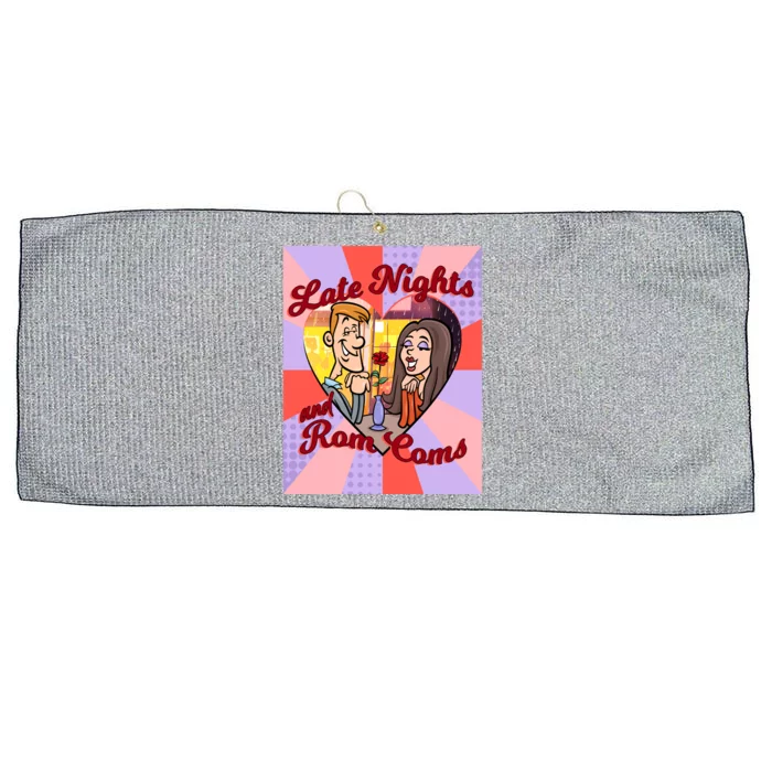 Late Nights And Rom Coms Gift Large Microfiber Waffle Golf Towel