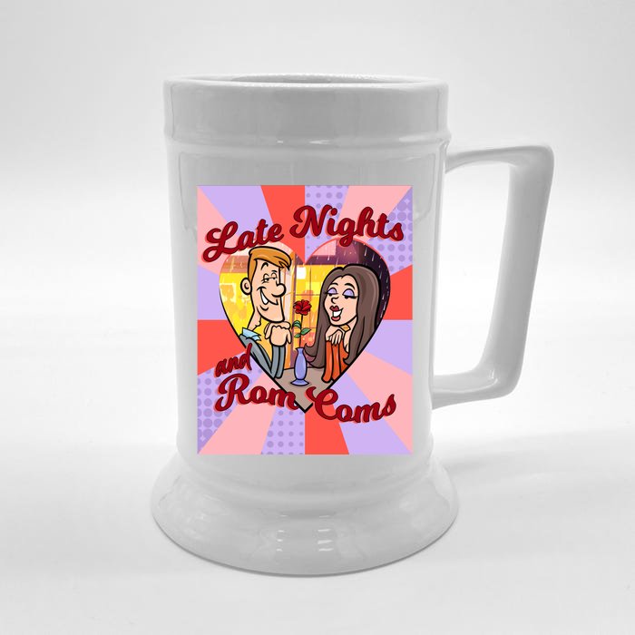 Late Nights And Rom Coms Gift Front & Back Beer Stein