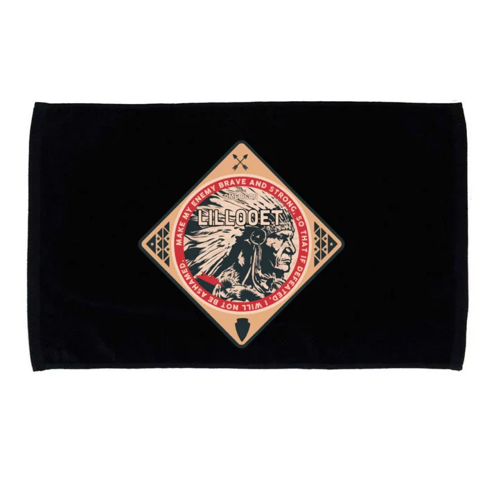 Lillooet Native American Indian Brave Strong Enemy Funny Gift Microfiber Hand Towel