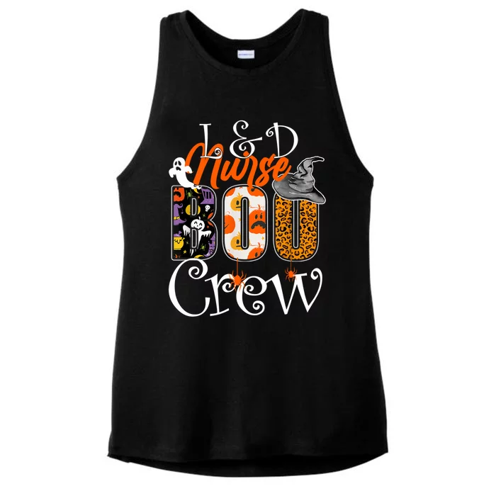 L&D Nurse Boo Crew Halloween Labor & Delivery Nurse Costume Ladies Tri-Blend Wicking Tank