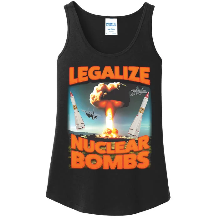 Legalize Nuclear Bombs Ladies Essential Tank