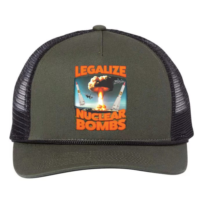 Legalize Nuclear Bombs Retro Rope Trucker Hat Cap