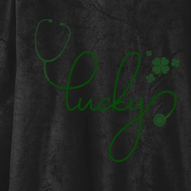 Lucky Nurse Cute St Patricks Day Hooded Wearable Blanket