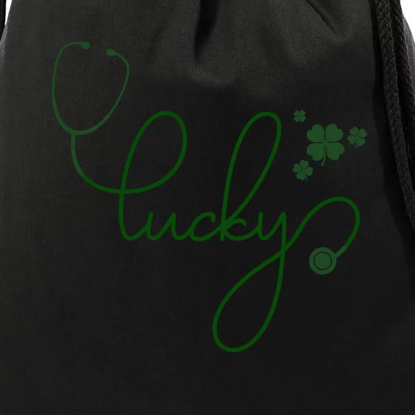 Lucky Nurse Cute St Patricks Day Drawstring Bag