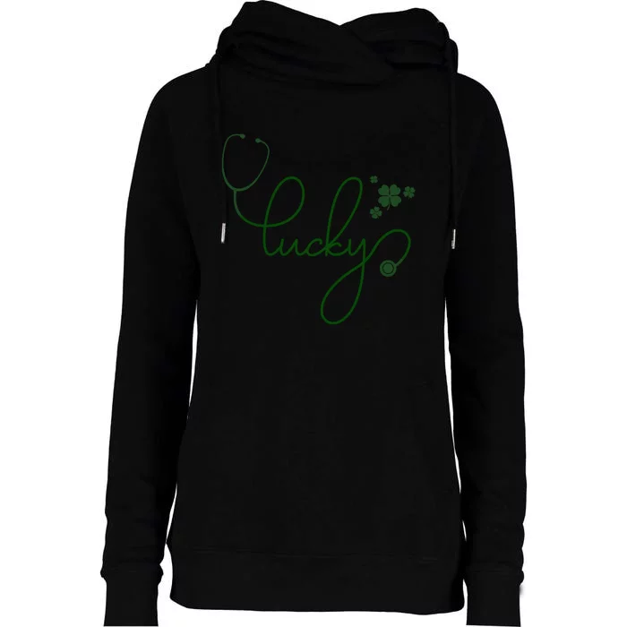 Lucky Nurse Cute St Patricks Day Womens Funnel Neck Pullover Hood