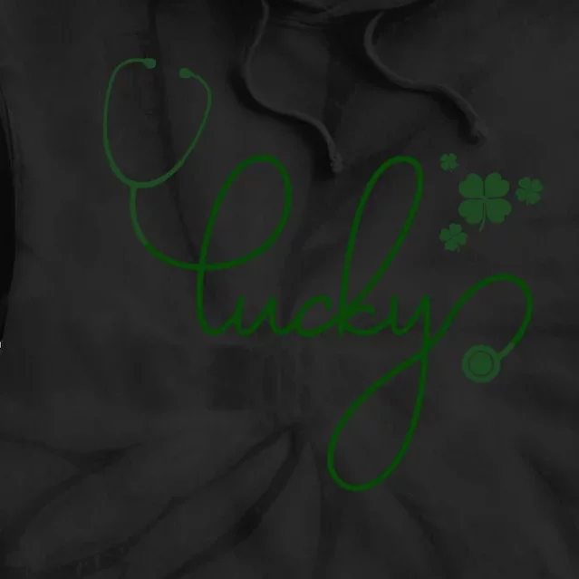 Lucky Nurse Cute St Patricks Day Tie Dye Hoodie