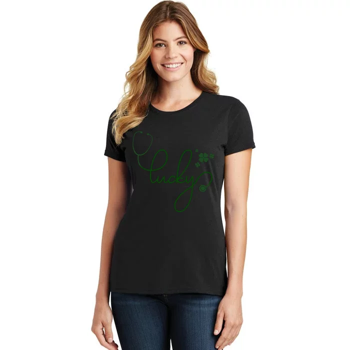 Lucky Nurse Cute St Patricks Day Women's T-Shirt