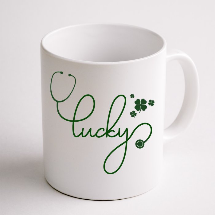 Lucky Nurse Cute St Patricks Day Front & Back Coffee Mug