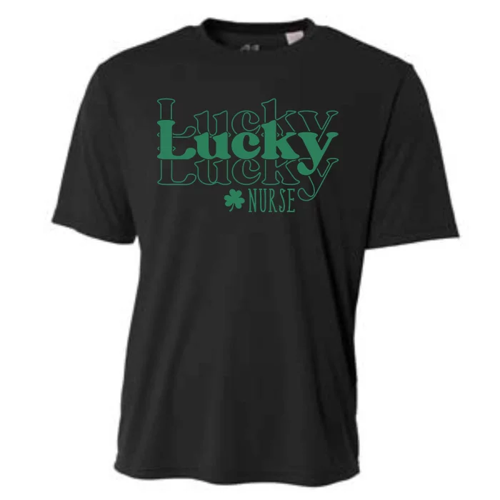 Lucky Nurse Cute St Patricks Day Cooling Performance Crew T-Shirt