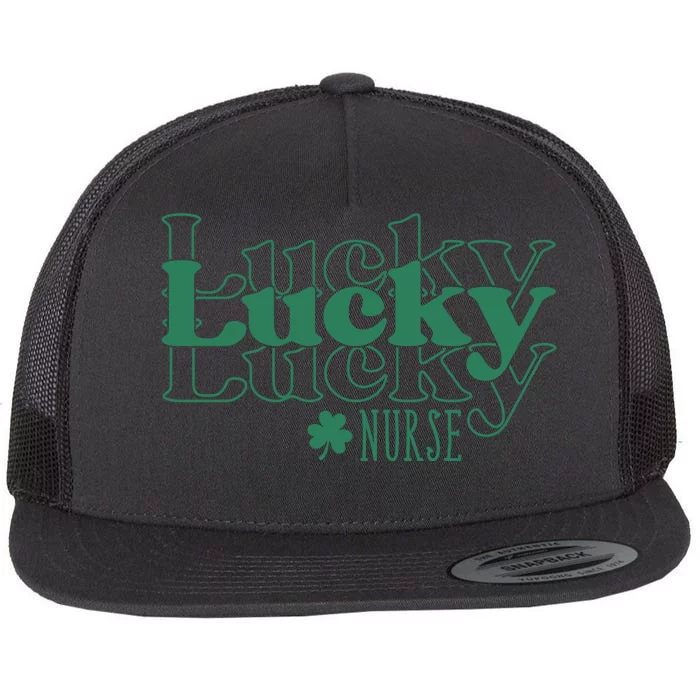 Lucky Nurse Cute St Patricks Day Flat Bill Trucker Hat