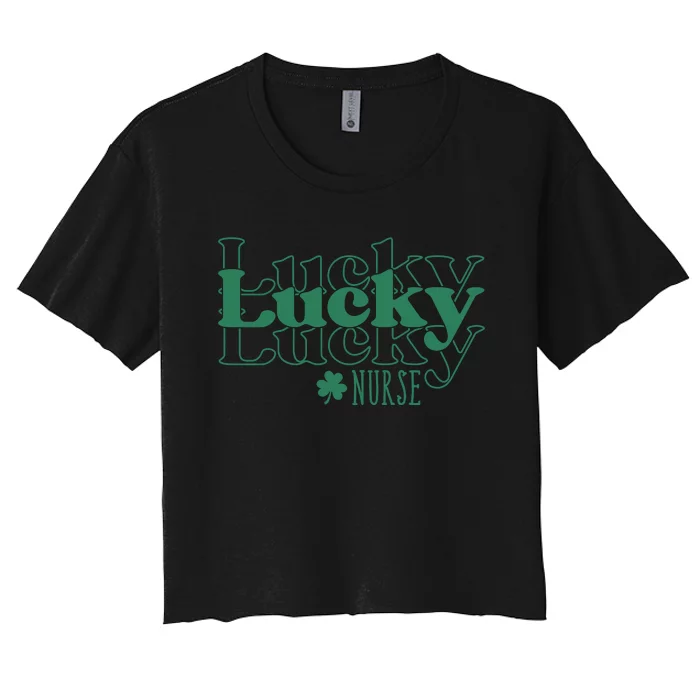 Lucky Nurse Cute St Patricks Day Women's Crop Top Tee