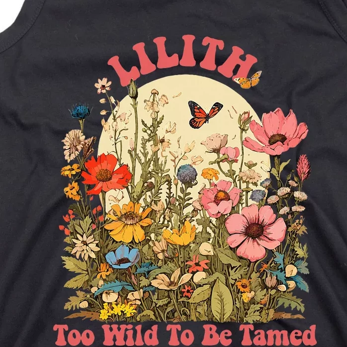 Lilith Name Cute Retro Girl Wildflower Lilith Name Tank Top