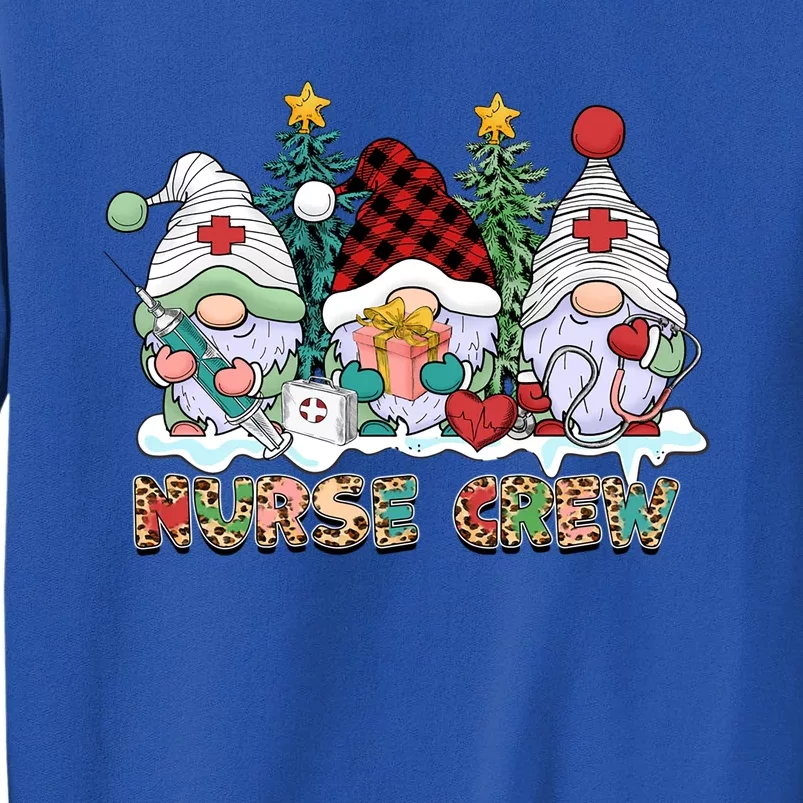 Leopard Nurse Christmas Gnomes Cute Xmas Scrub Nurses Cute Gift Tall Sweatshirt