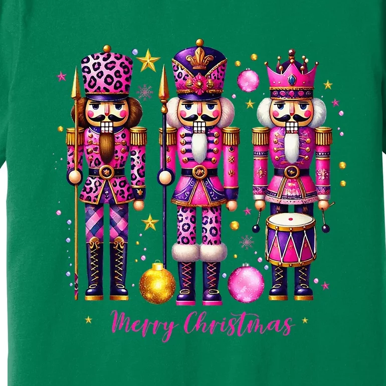 Leopard Nutcracker Christmas 2024 Xmas Pajamas Matching Premium T-Shirt