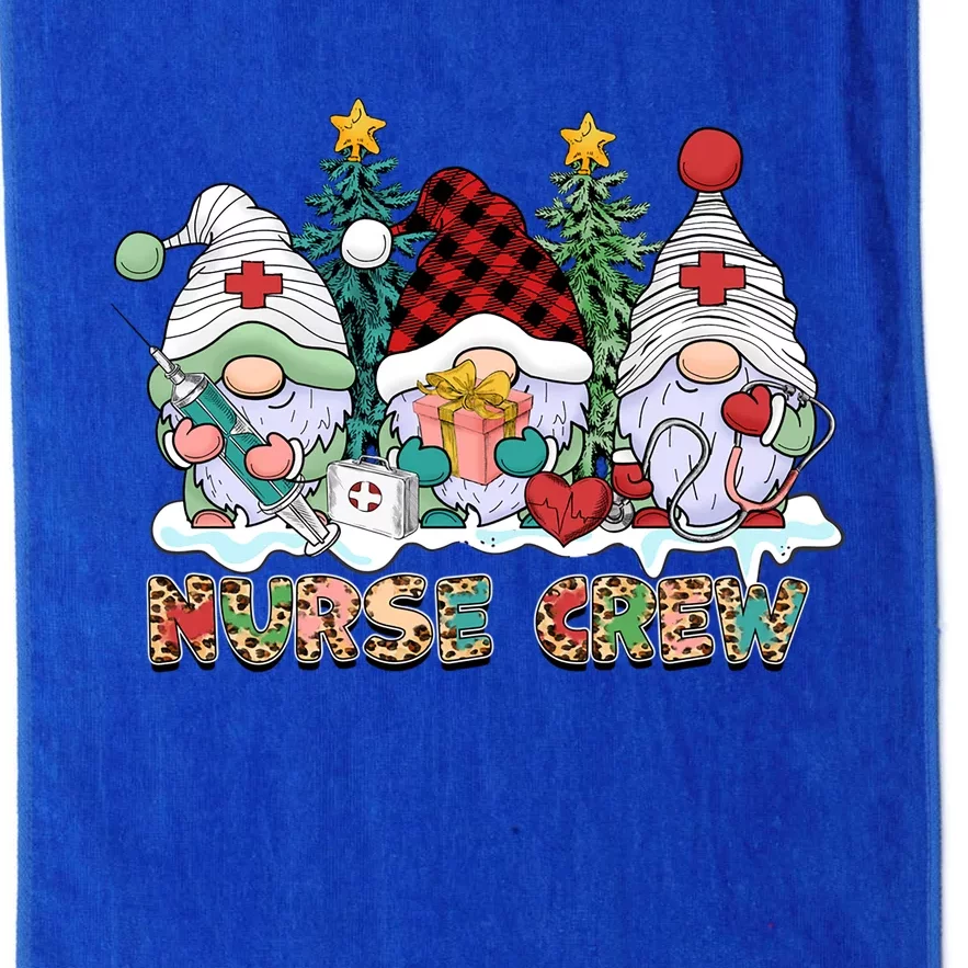 Leopard Nurse Christmas Gnomes Cute Xmas Scrub Nurses Gift Platinum Collection Golf Towel