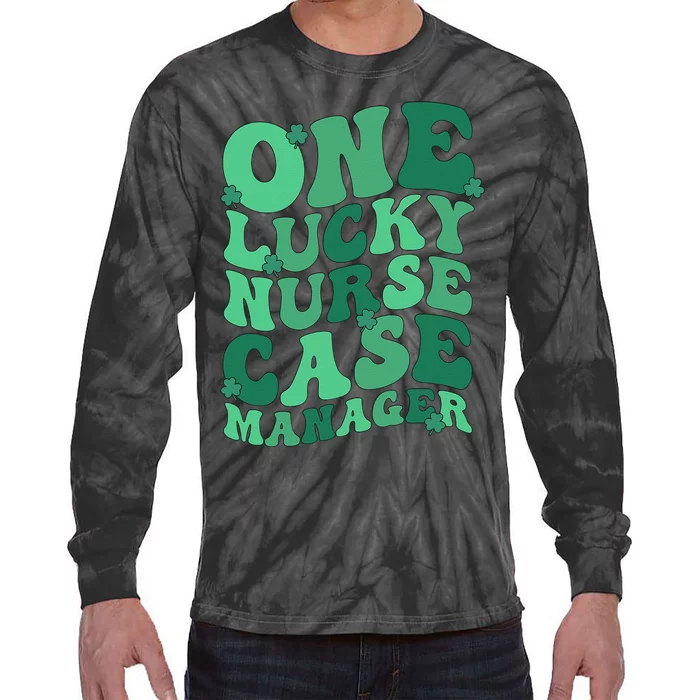 Lucky Nurse Case Manager St. Patrick's Day Case Management Tie-Dye Long Sleeve Shirt